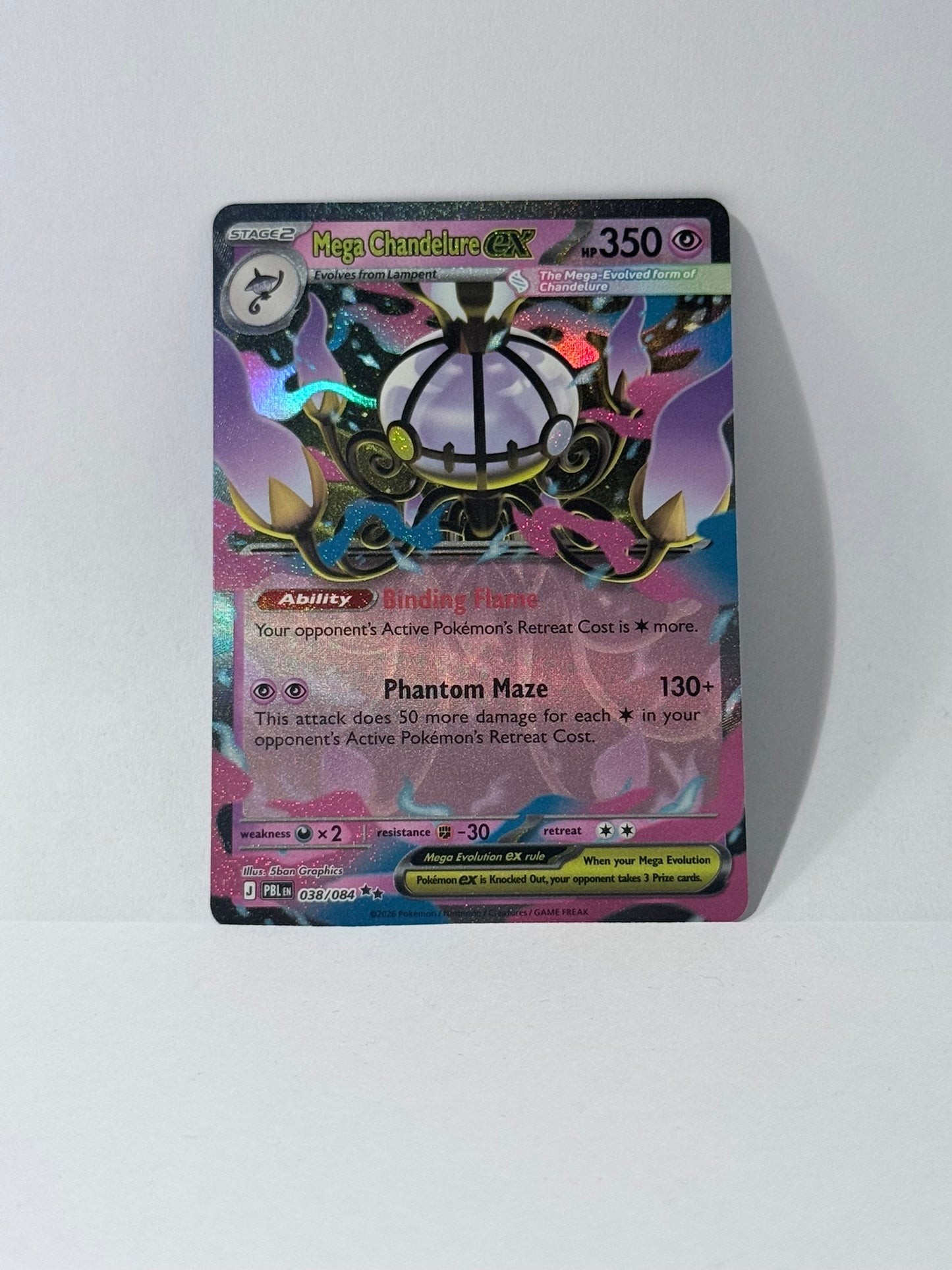 Mega Chandelure EX - Pitch Black - PBL 038